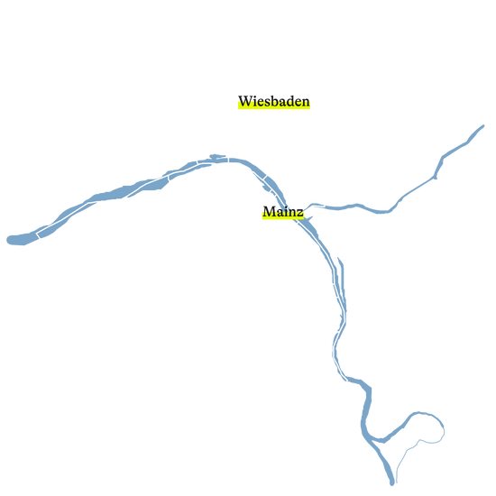 Liefergebiet Karte Mainz und Wiesbaden