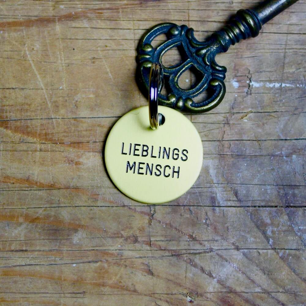 "Lieblingsmensch" Schlüsselanhänger - gold