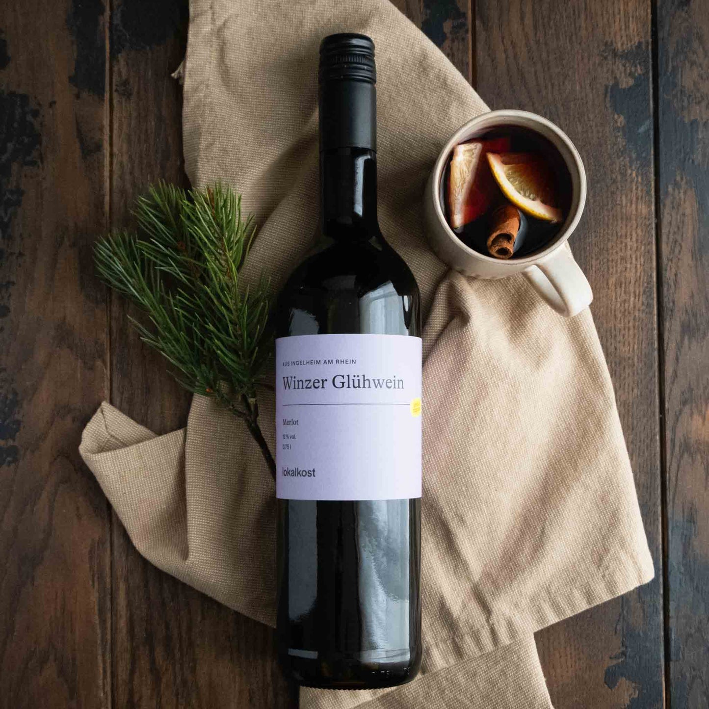 Roter Lokalkost Winzerglühwein