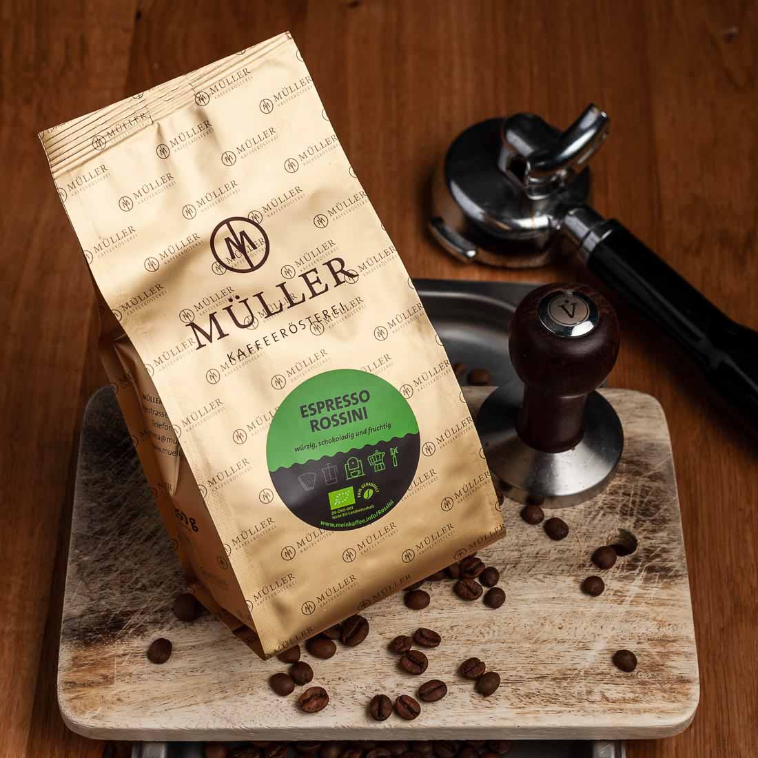 Espresso Rossini - ganze Bohne (Bio)