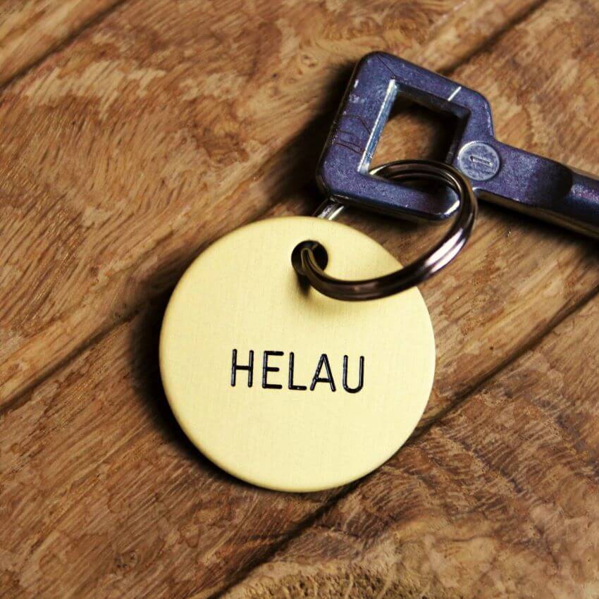 "Helau" Schlüsselanhänger - gold