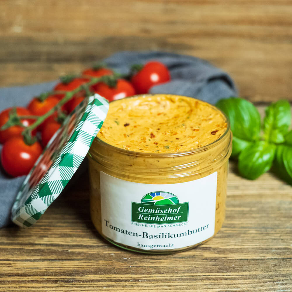 Hausgemachte Tomaten-Basilikum-Butter – Lokalkost